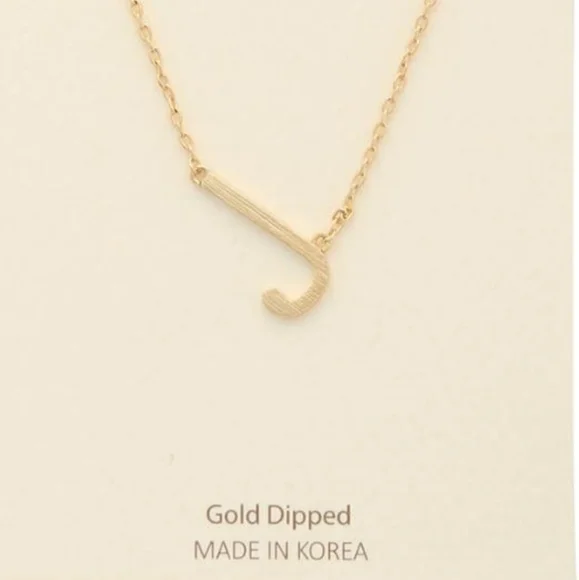 K23 INITIAL NECKLACES Gold Dipped, Brass 17" + 2" extension - Picture 5 of 11